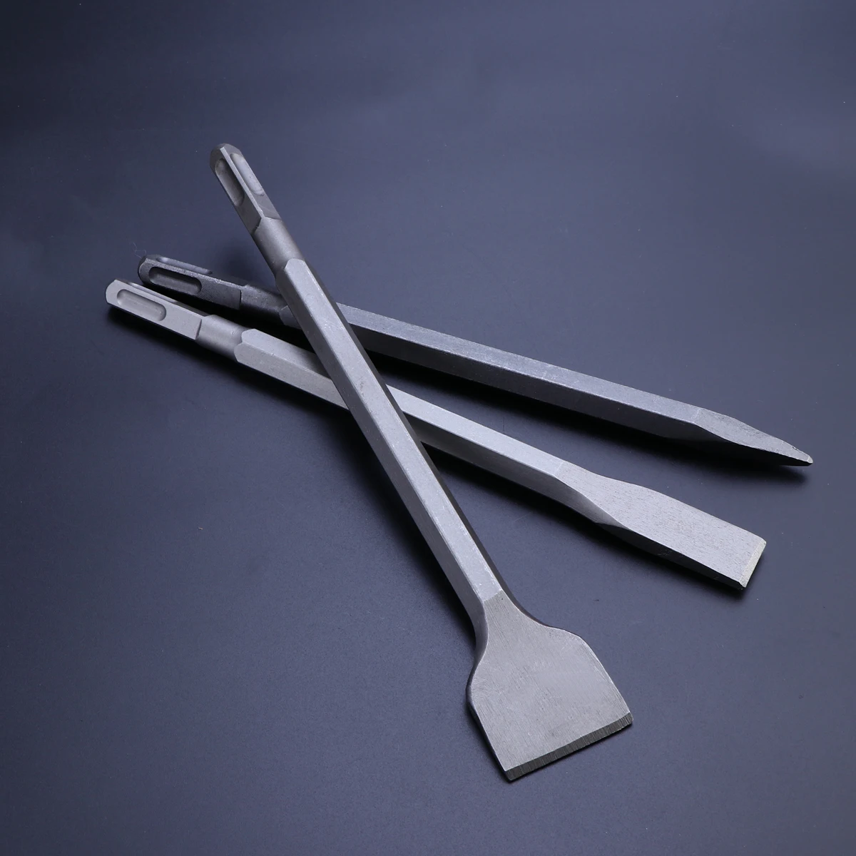 

3pcs Advanced Rotary Hammer Chisel Bits Set Molybdenum Steel Tile Chisel Bull Point Chisel Flat Chisel Cranked Chisel for -Pl