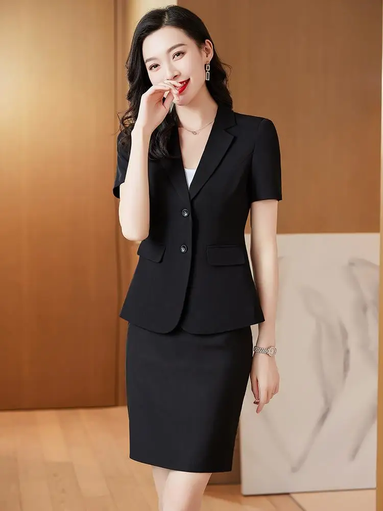 Or Sve Suit Jaet Donna Estate Sottile Gioielleria Beau Salon Pendolarismo Gonna Lavoro orm Set professionale di piccole dimensioni