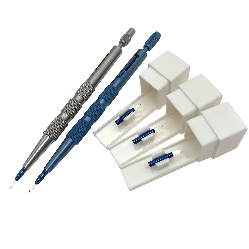 

Stab Incision Sapphire Blade Keratome Blades Straight Elbow Double Edge Lancet Blades Ophthalmic Blades with Handle