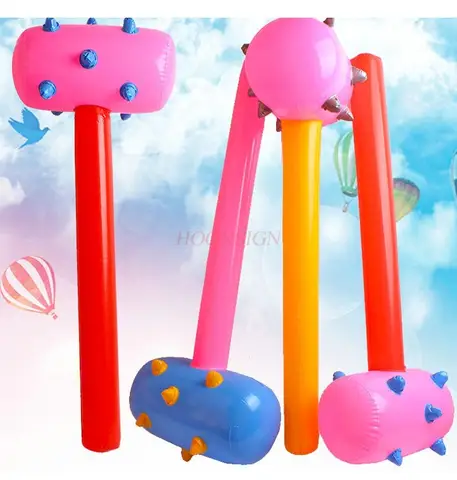 1pcs Colorful inflatable wolf tooth hammer toy Children's toy wolf tooth hammer