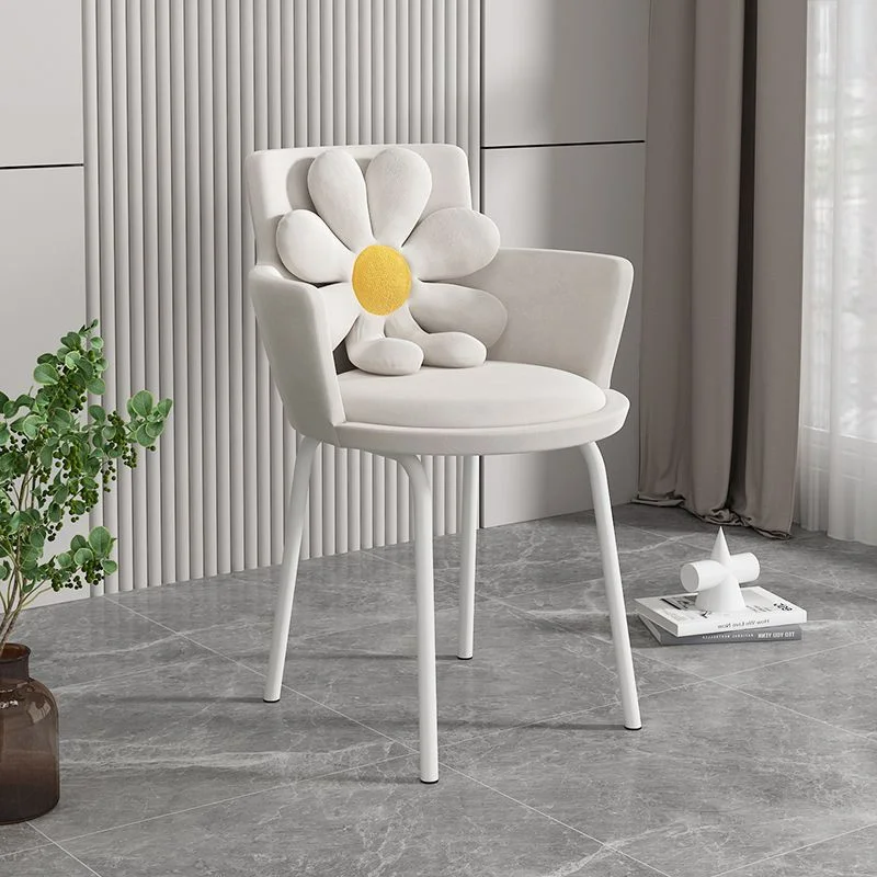 Nordic Home krzesło do makijażu różowy aksamit nowoczesny design meble salon fotel wypoczynkowy luksusowa komoda do sypialni miękkie krzesła Ins