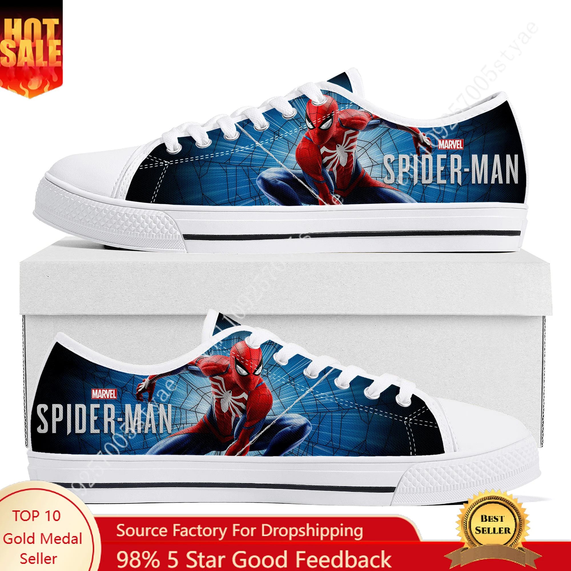 

Marvel Spider Man Peter Benjamin Parker Low Top Sneakers Womens Mens Teenager High Quality Shoes Tailor-Made Canvas Sneaker Shoe