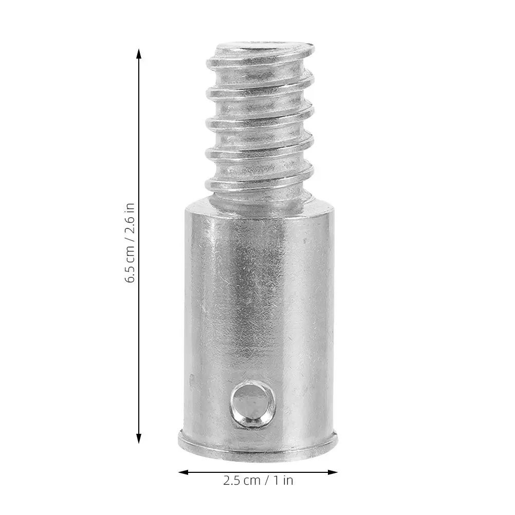 2Pcs Broom Handle Threaded End Replacement Galvanized Steel American Thread Adapter Fits 25Mm Diameter Extension Pole for Mop