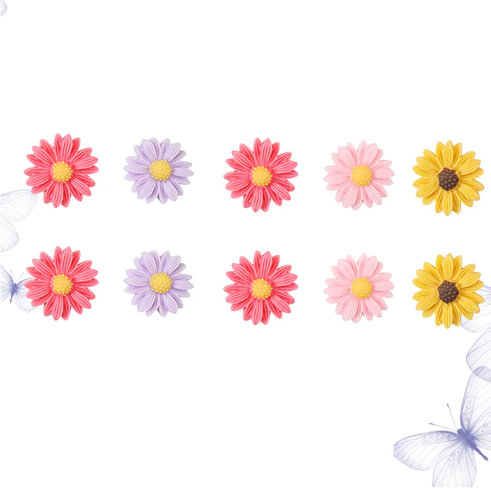 

10Pcs Daisy Fridge Magnets 2.2cm Cute Pottery Magnetic Stickers for Refrigerator Home Office Decoration Pin Notes Reminders