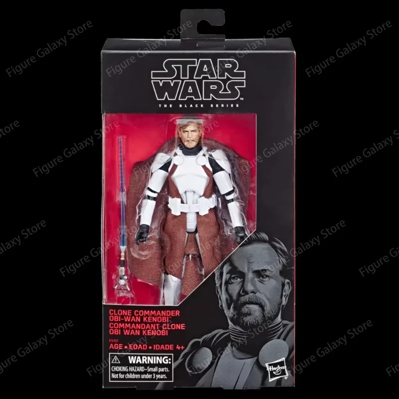 Genuine Hasbro Star Wars The Black Series Clone Commander Obi-Wan Kenobi 6 Inch Action Figure Collectible Model Toy in Stock view 2