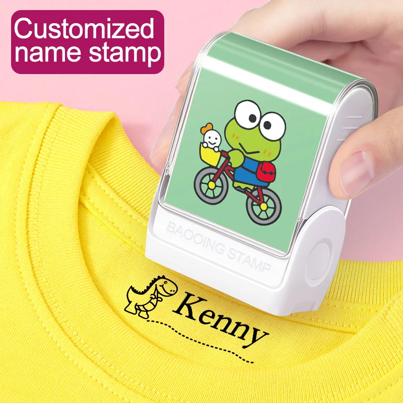 

Custom Keroppi Name Stamp- Washable Ink Labels on Clothing/Bags for School Supplies Sorting,Back to School,Christmas Gifts