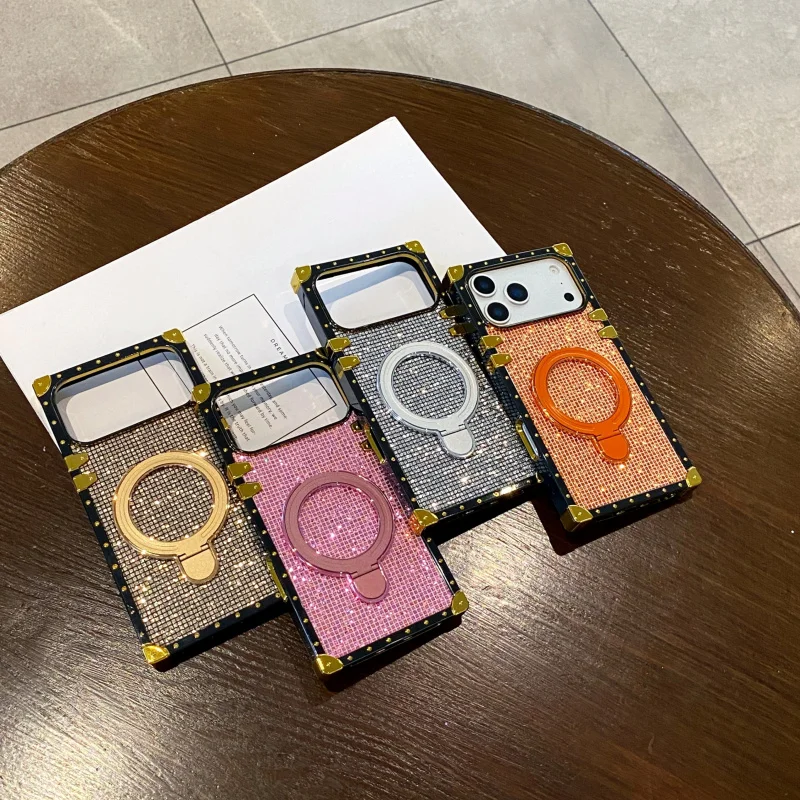 

iPhone 17 Pro Max Case Luxury Designer for Women Girls,Rectangle Anti Drop Camera Protective Cover