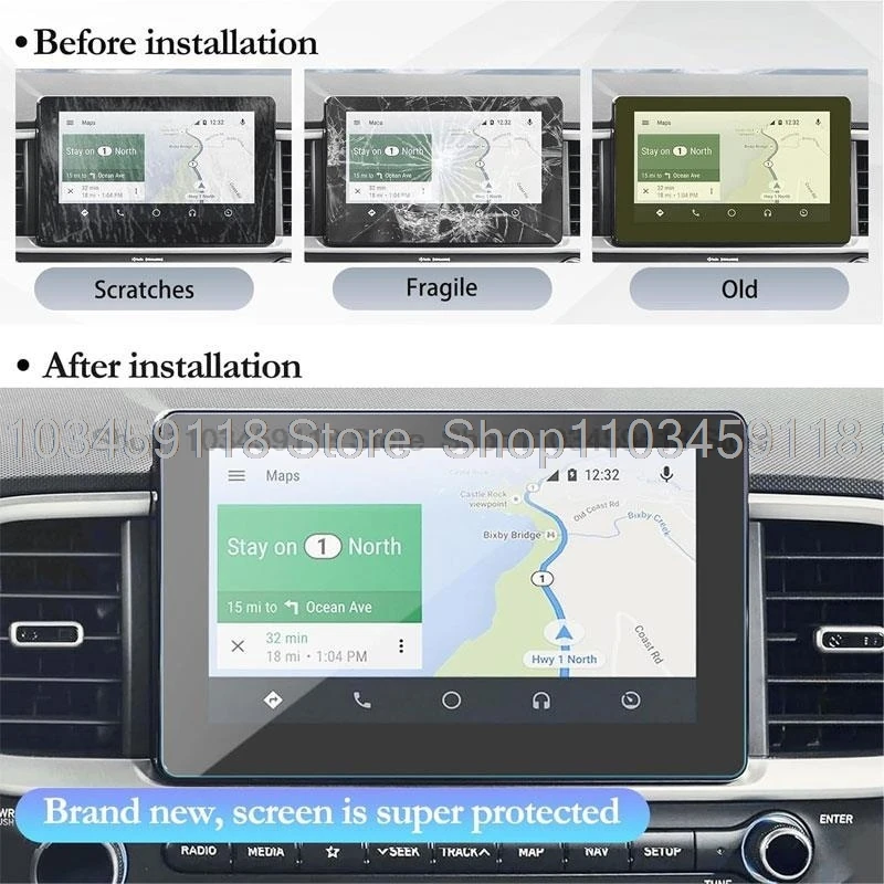 Tempered glass screen protector  For Hyundai Venue 2022 2023 8inch Car radio GPS Navigation Interior anti-scratch accessories