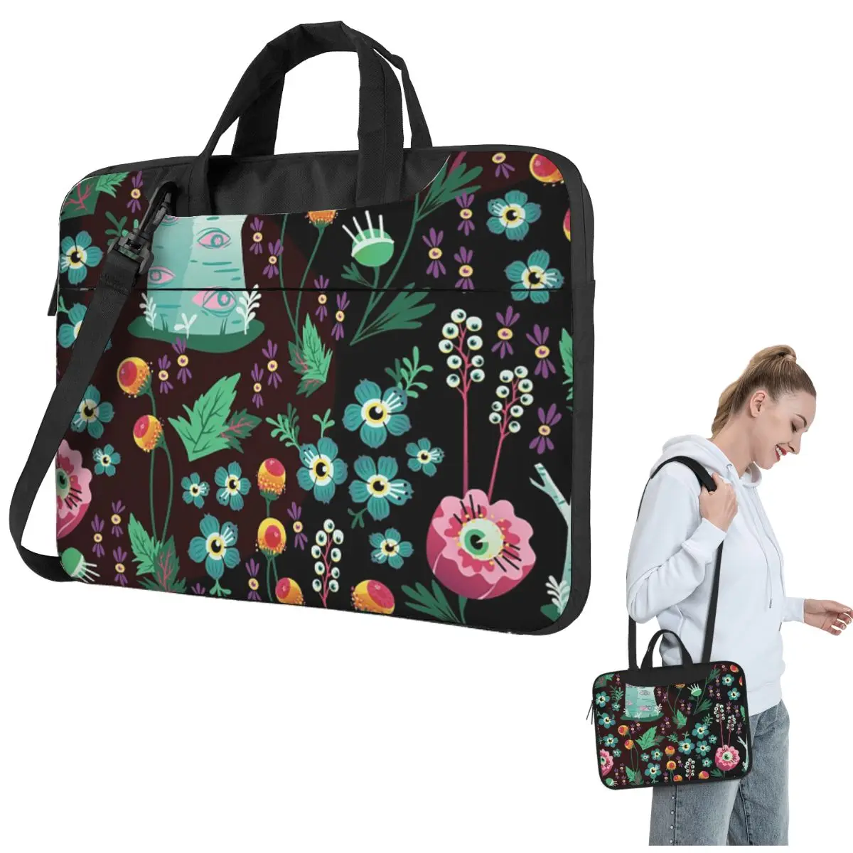 

Сумка для ноутбука Eyeball Garden через плечо, сумка для компьютера 13, 14, 15,6 дюймов, сумка для ноутбука Macbook Pro