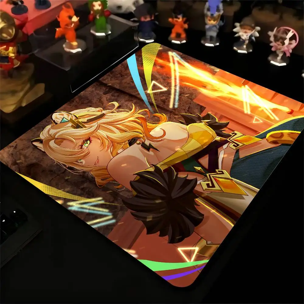 Xilonen Genshin Impact Mouse Pad 22X18 Square Computer Accessories Office Game Table Mats Rubber Anti-slip Mousepads view 4