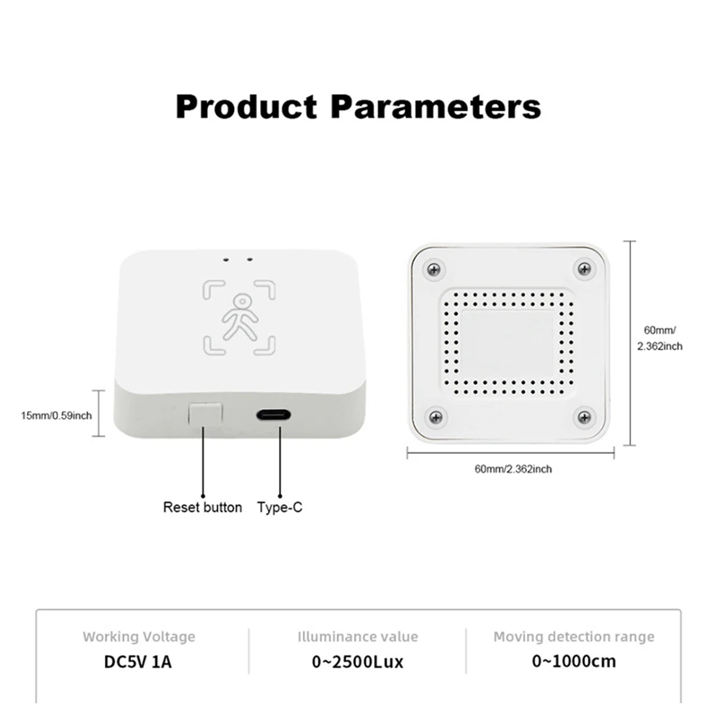 2X Tuya Zigbee Detector de presencia humana con soporte Sensor PIR de cuerpo humano inteligente Mmwave Radar Sensor de movimiento de microondas