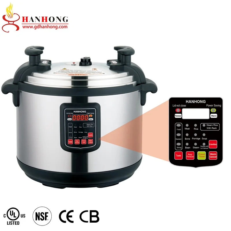 Best Sellers 50L 17L 21L 25L 33L 45L 55L 65L Steel Commercial Big Capacity Electric Rice Restaurant Pressure Cooker