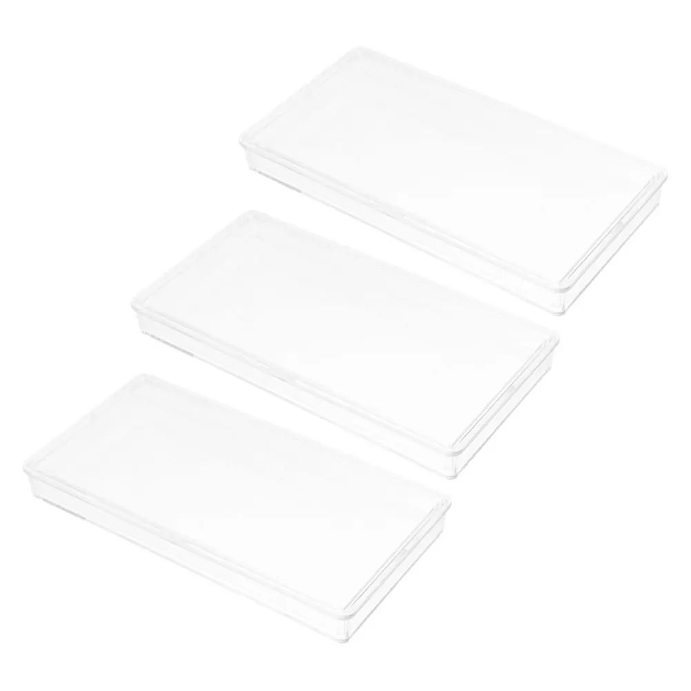 

3Pcs Clear Money Case with Sleeves Currency Holder for 100 Banknotes Thickened Plastic Bill Storage Box Protection from Damage