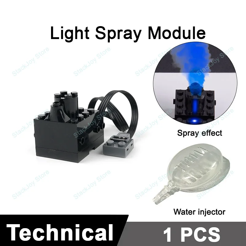 MOC Zugmotor-Kit Servo, Batteriekasten, IR-Fernbedienung, LED-Leuchten, Leistungsfunktionen, Teile für intelligente technische Bausteine-Kreationen