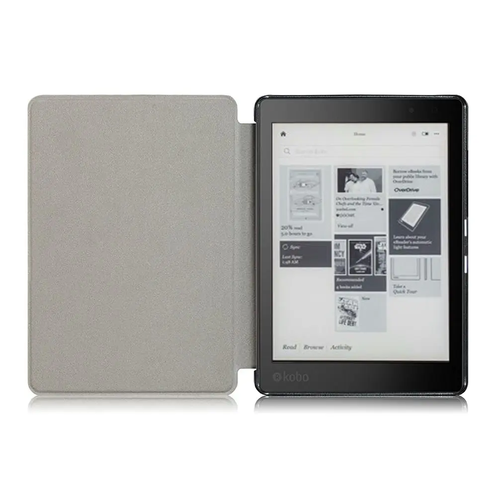 Auto Sleep/Wake 6 inch E-Reader Case Shockproof Anti-fall Folio Cover Ultra-thin Scratch-proof for Kobo Aura Edition 2