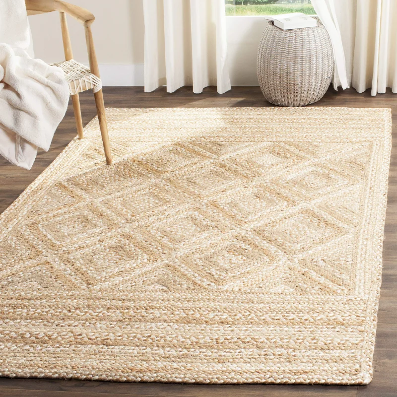 

RugNatural Jute Fiber Collection Handmade Weave Area Rugs Moroccan Carpet