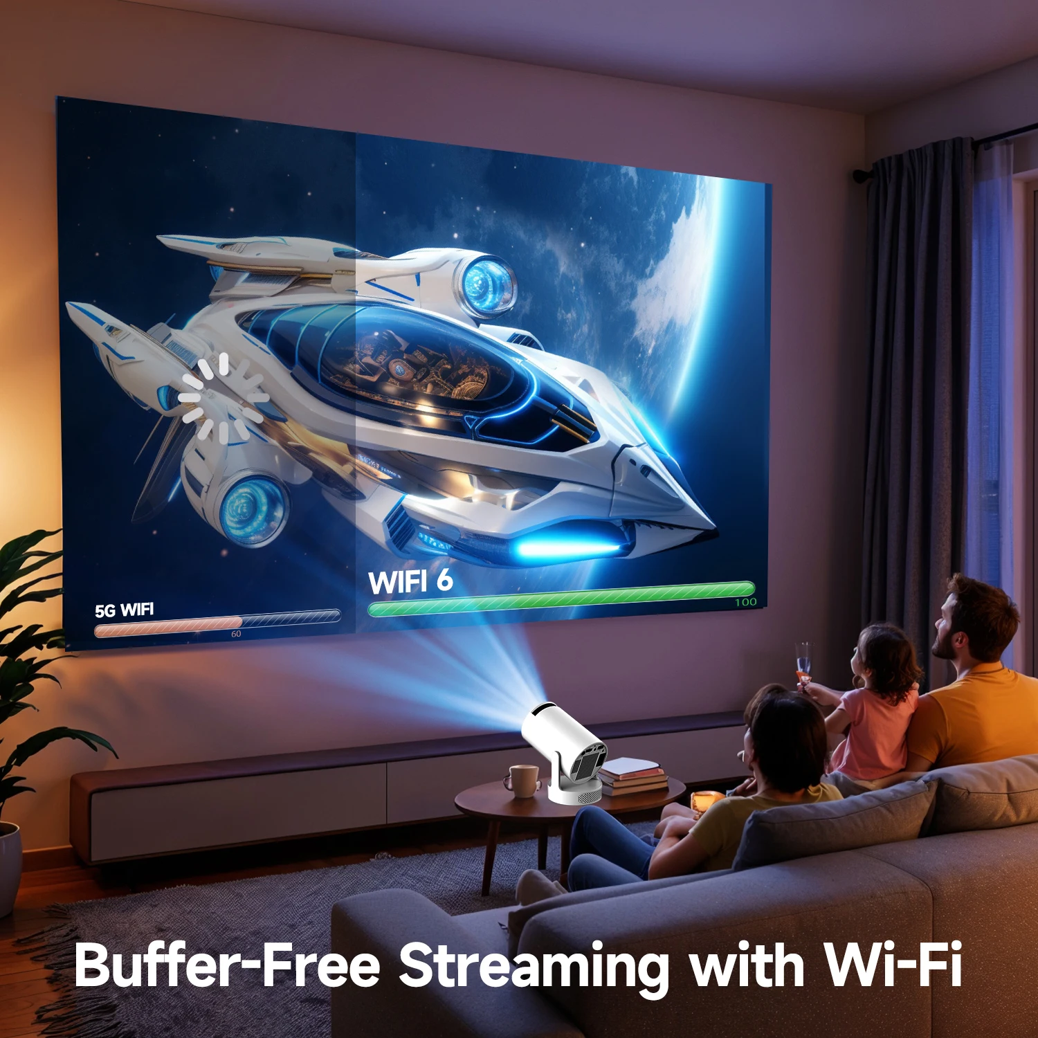 Magcubic Home HY300 Pro+ Outdoor-Projektor, 290 Ansi 8K-Dekodierung, Android 14 Dual Wifi6 Allwinner H726 Bt5.4 Tragbares Kino-Beamer – Detail 15