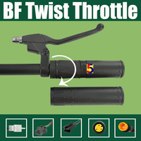 Ebike Wuxing Throttle TF158 Twist Throttle Right Handle Throttle E-Bike Wuxing 3P WP/SM Plug Bafang BBS Motor Throttle