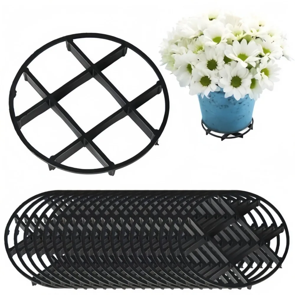 10pcs Plastic Flower Pot Tray Breathable Base Anti Rot Root Plant Bottom Pad Bottom Drainage Rack Indoor Outdoor Garden Supplies