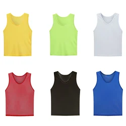 Maillot de basket-ball à séchage rapide pour enfants, sports d'équipe, football, glaSoccer Pinnies, maillots d'entraînement pour les jeunes, bavoirs d'entraînement, 1PC