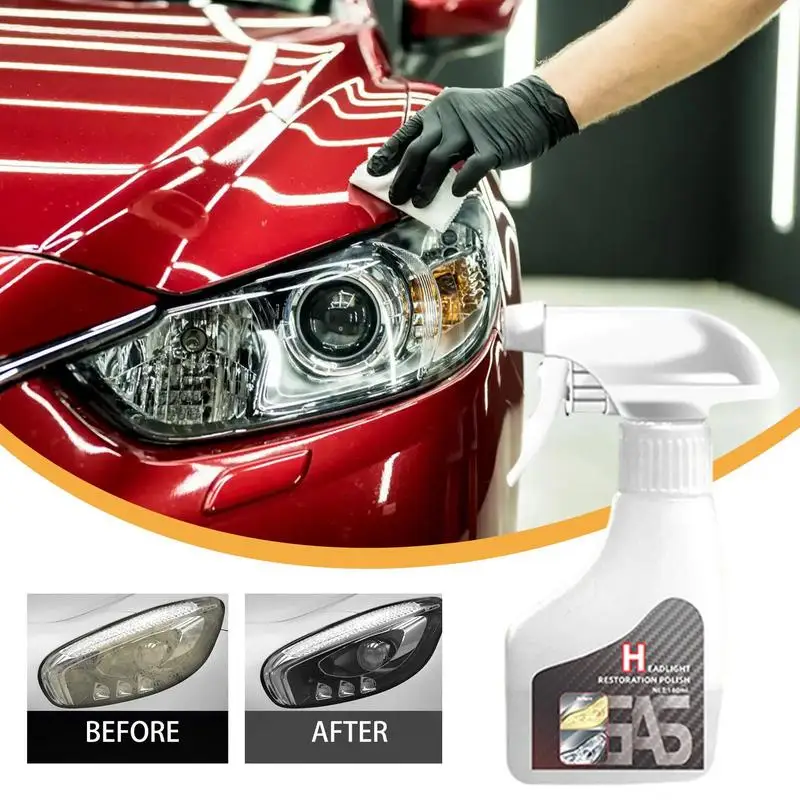 Car Headlight Restorer Kit Refurbishment Headlight Renewal Liquid Polish Repair Agent Protective Auto Lights Restorer With