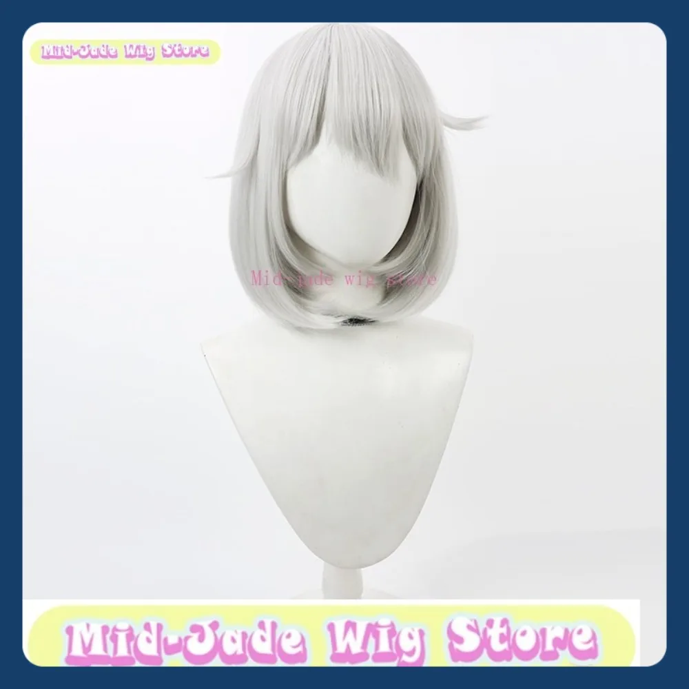 Mid-jade Pruik Winkel Guilty Gear Elphelt Cosplay Pruik Anime Spel Rollenspel Halloween Party Prestaties Synthetisch Haar