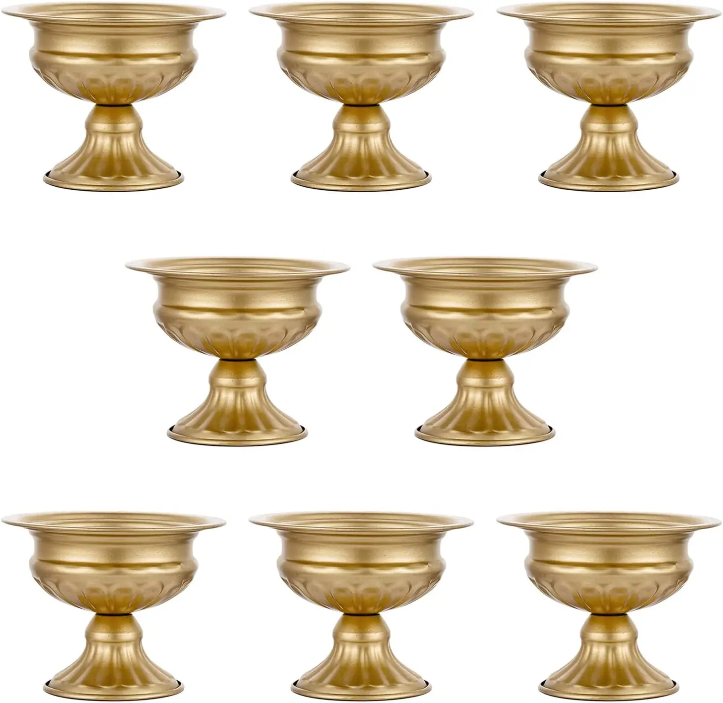 

8Pcs Gold Vases for Centerpieces,4.72in Centerpieces for Table Urn Planter for Birthday Wedding Home Decoration Christmas (Gold)