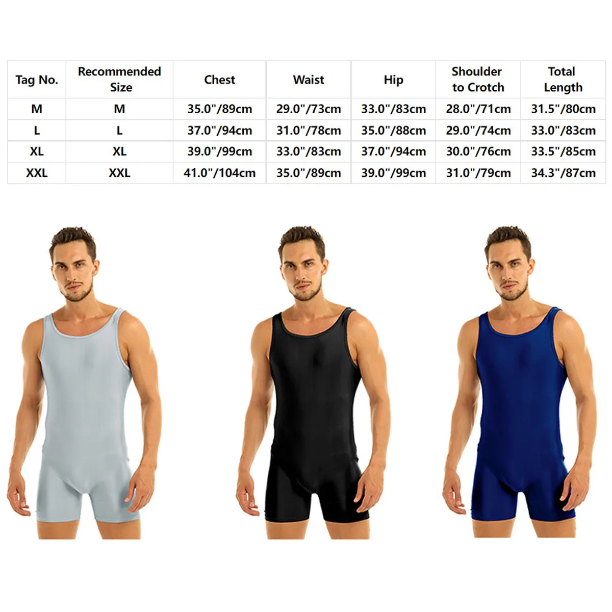 Mens Smooth Long Sleeve Bodystocking Lingerie Glossy Gymnastics Gym Fitness Full Body Bodysuit Jumpsuit Spandex Zentai Suit