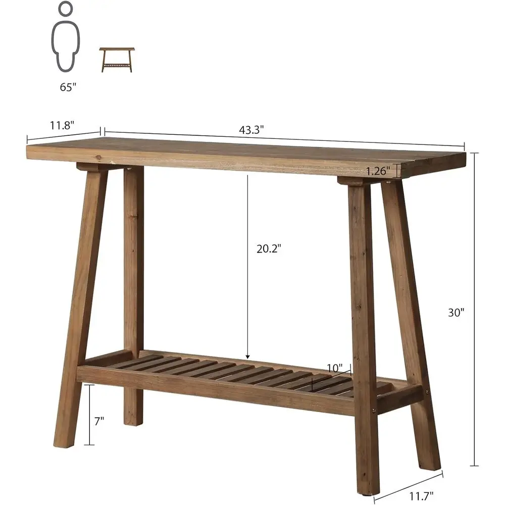 Reclaimed Solid Wood ole Table, 43.3