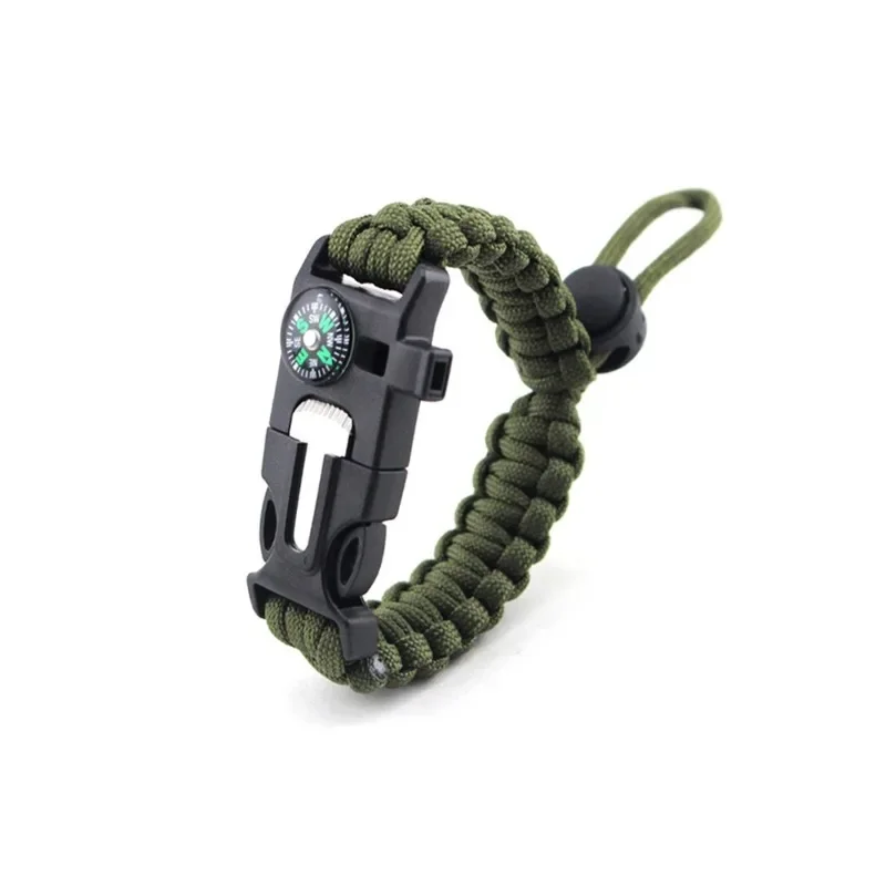 Adjustable Survival Paracord Bracelet Emergency Braided Rope Weaving Cord For Camping Hiking Outdoor Accessories