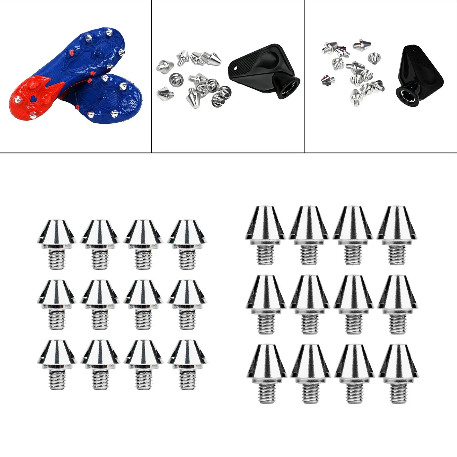 12x Tacos de Aluminio M6 para Botas de Fútbol y Rugby, Portátiles y Resistentes, para Competición y Zapatillas Deportivas