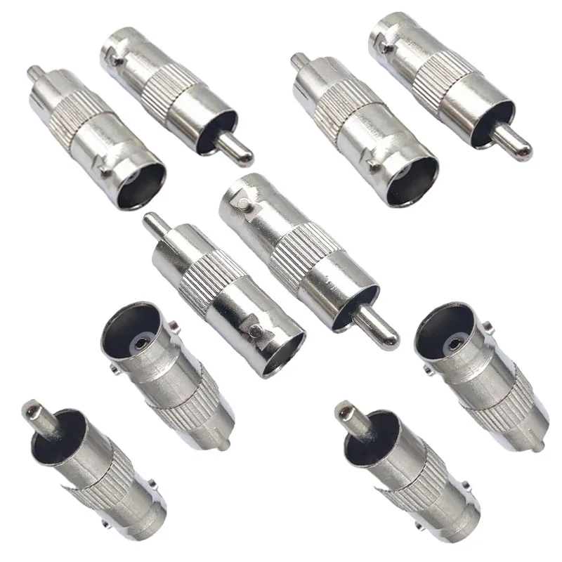 طقم محول فيديو للمراقبة مكون من 10 قطع - BNC أنثى/ذكر، BNC إلى RCA، موصلات Q9 إلى RCA/AV - متوافقة مع كاميرات CCTV وأجهزة DVR