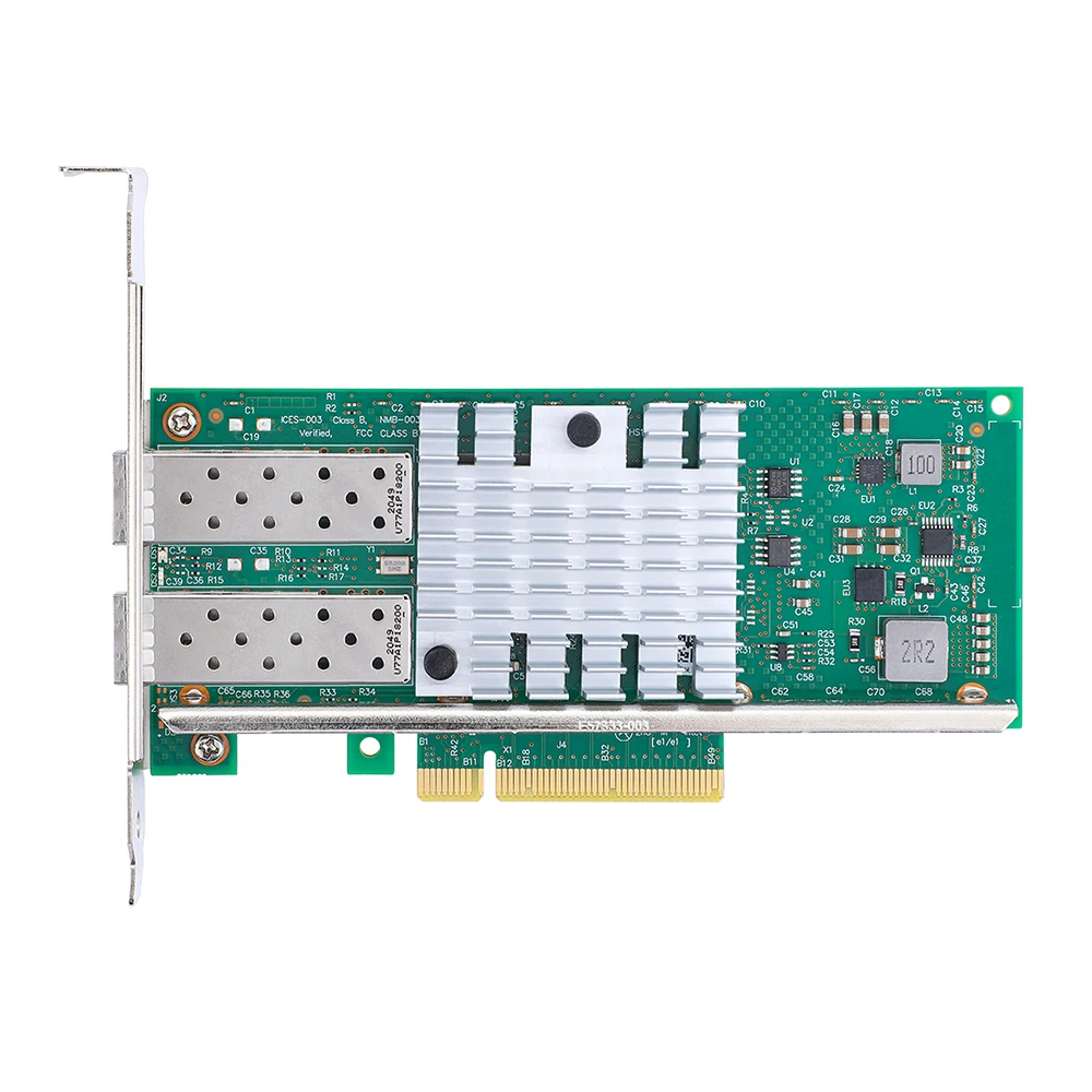 Tarjeta de red SFP + PCI-E de 10Gb, NIC, comparable con Intel X520-DA2, con Chip Intel 82599ES, puerto Dual SFP +, PCI Express X8, Ethernet