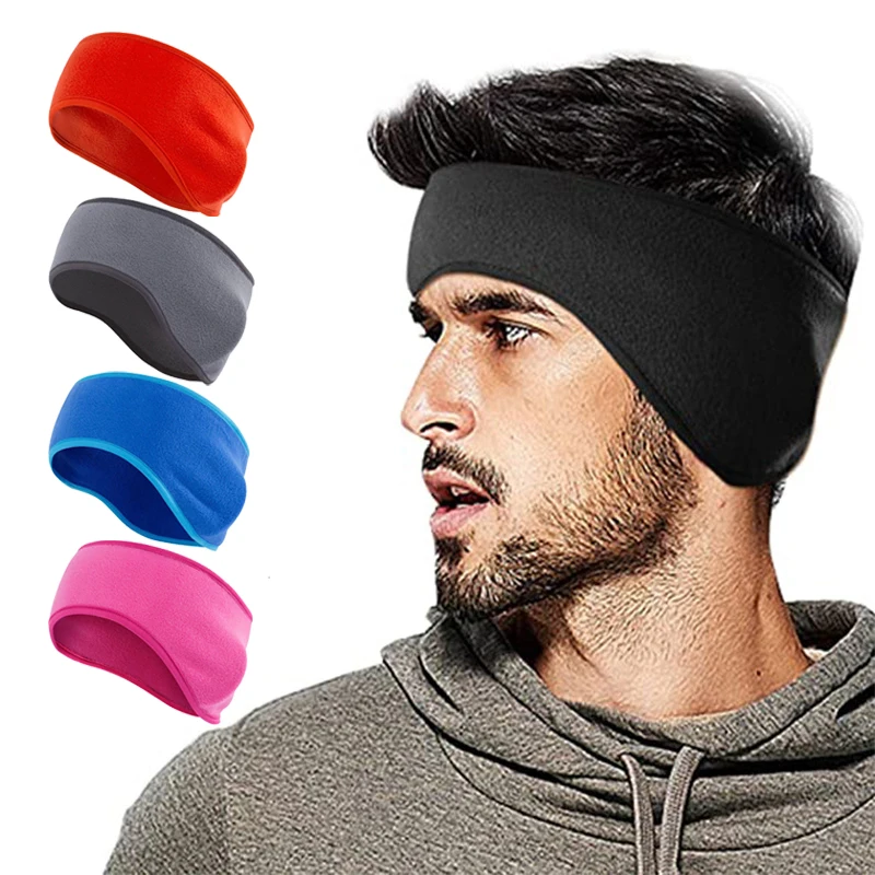 Zimowe nauszniki polarowe Unisex zimna pogoda ocieplacz na uszy kolarstwo narty Snowboard Outdoor do biegania nauszniki opaska do włosów