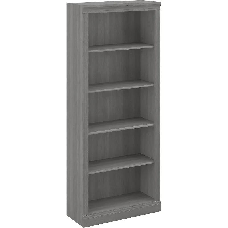 Bush Furniture Saratoga  Bookcase Accommodate Books and Decorations of Various Sizes