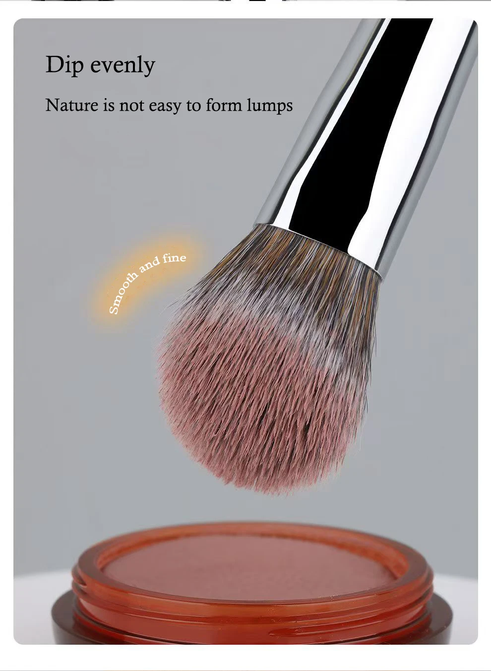 Cream Blush Brush Mimics Fingertip Aplication Stippling Powder Blusher Cream Makeup Brushes Synthetic Hair Blush Make Up Tools