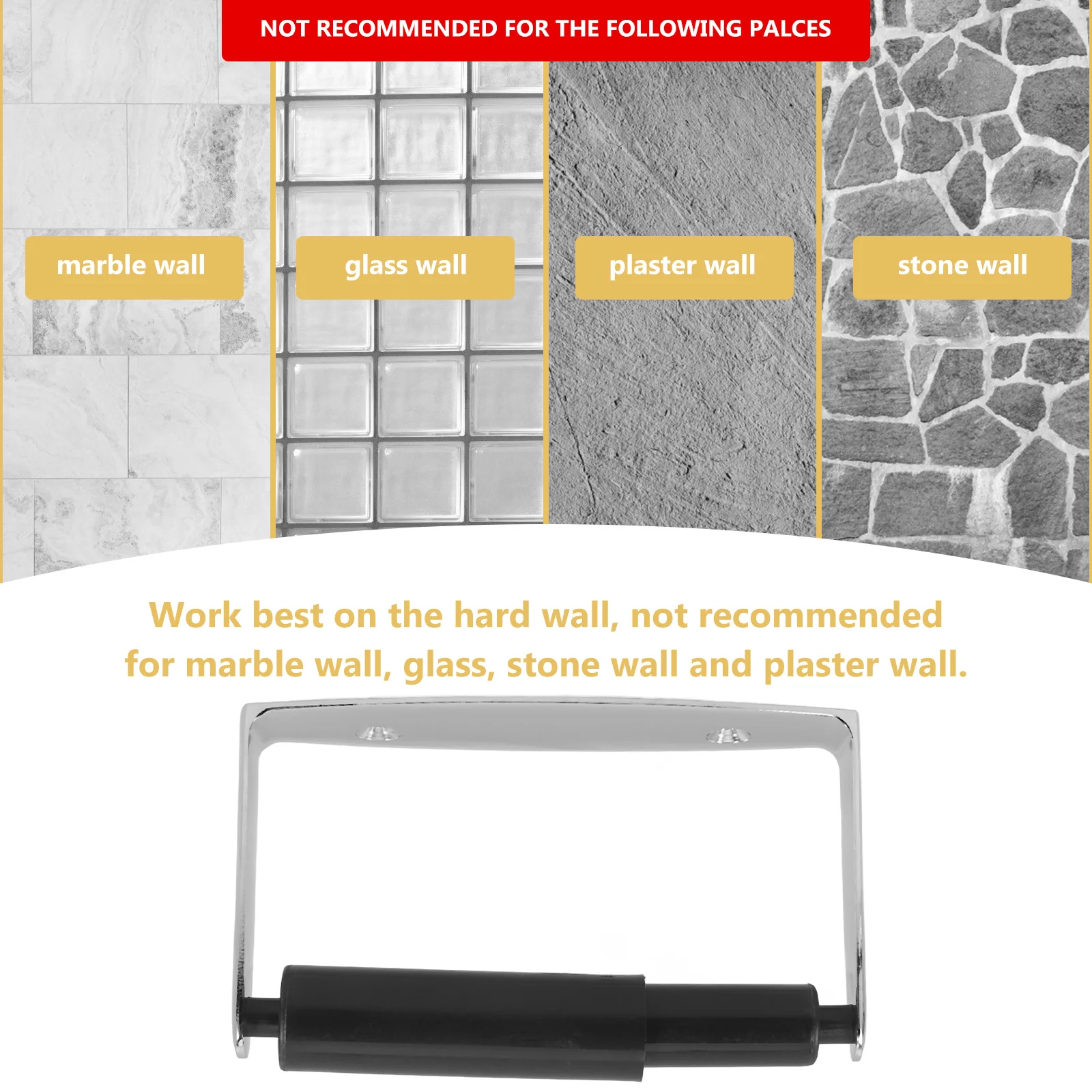 

Wall-Mounted Toilet Paper Towel Holder Bathroom Roll Paper Rack Sturdy Zinc Alloy Material Easy Installation Kitchen Decor