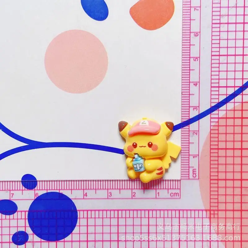 10pcs/set Pokemon Pikachu Cartoon resin DIY accessories cute cream gel hair accessories phone case made of self-made materials