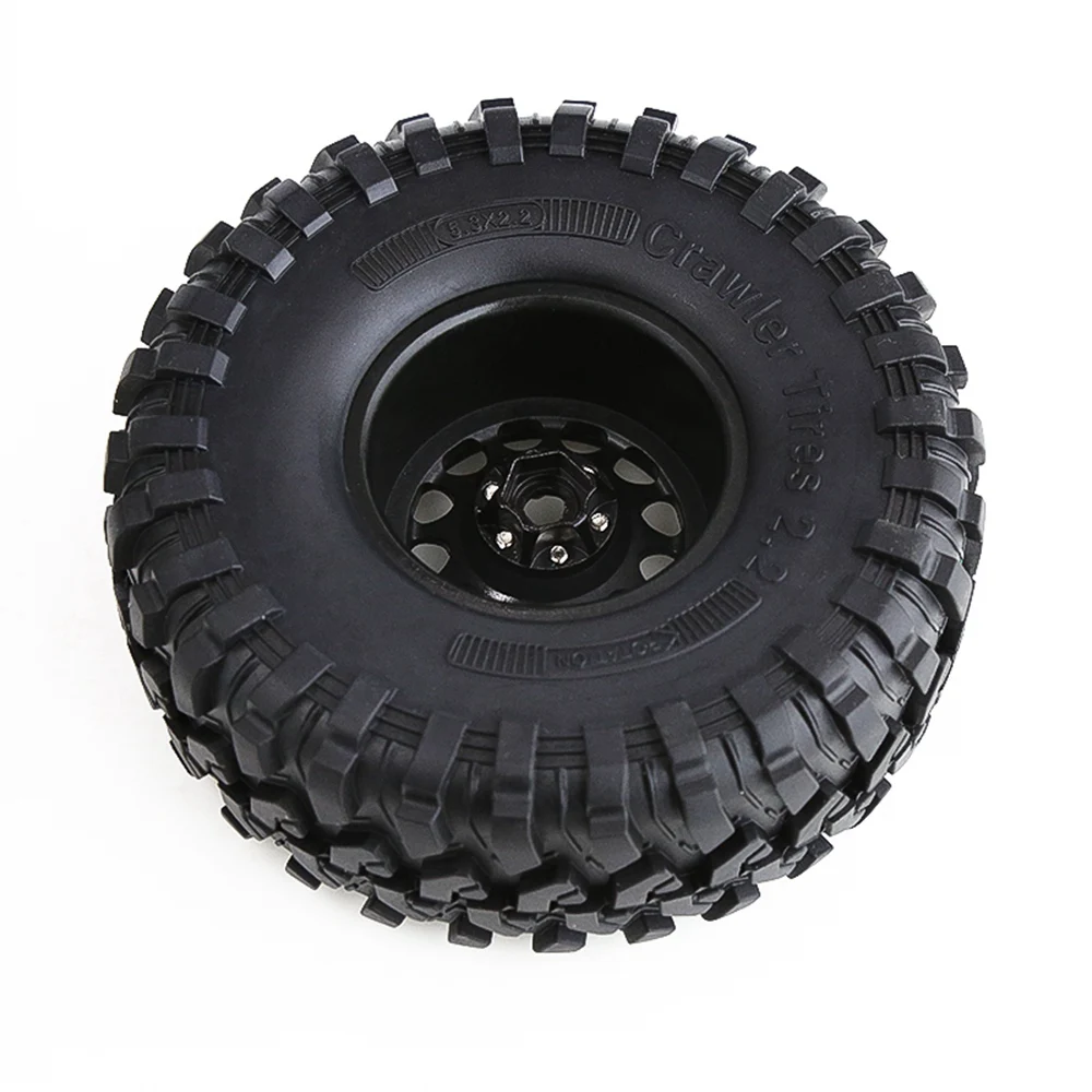 ABME New 4PCS 135mm Metal 2.2 Beadlock Wheel Rim Tire Set for 1/10 RC Crawler Car SCX10 Wraith Capra TRX4 D90,B
