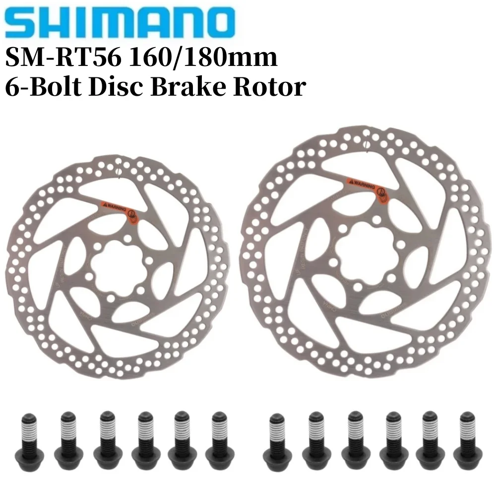 SHIMANO SM RT56 MTB Disc Brake Rotor 160mm 180mm Mountain Bike Hydraulic Disc Brake Rotors With 6 Bolts Bicycle Parts