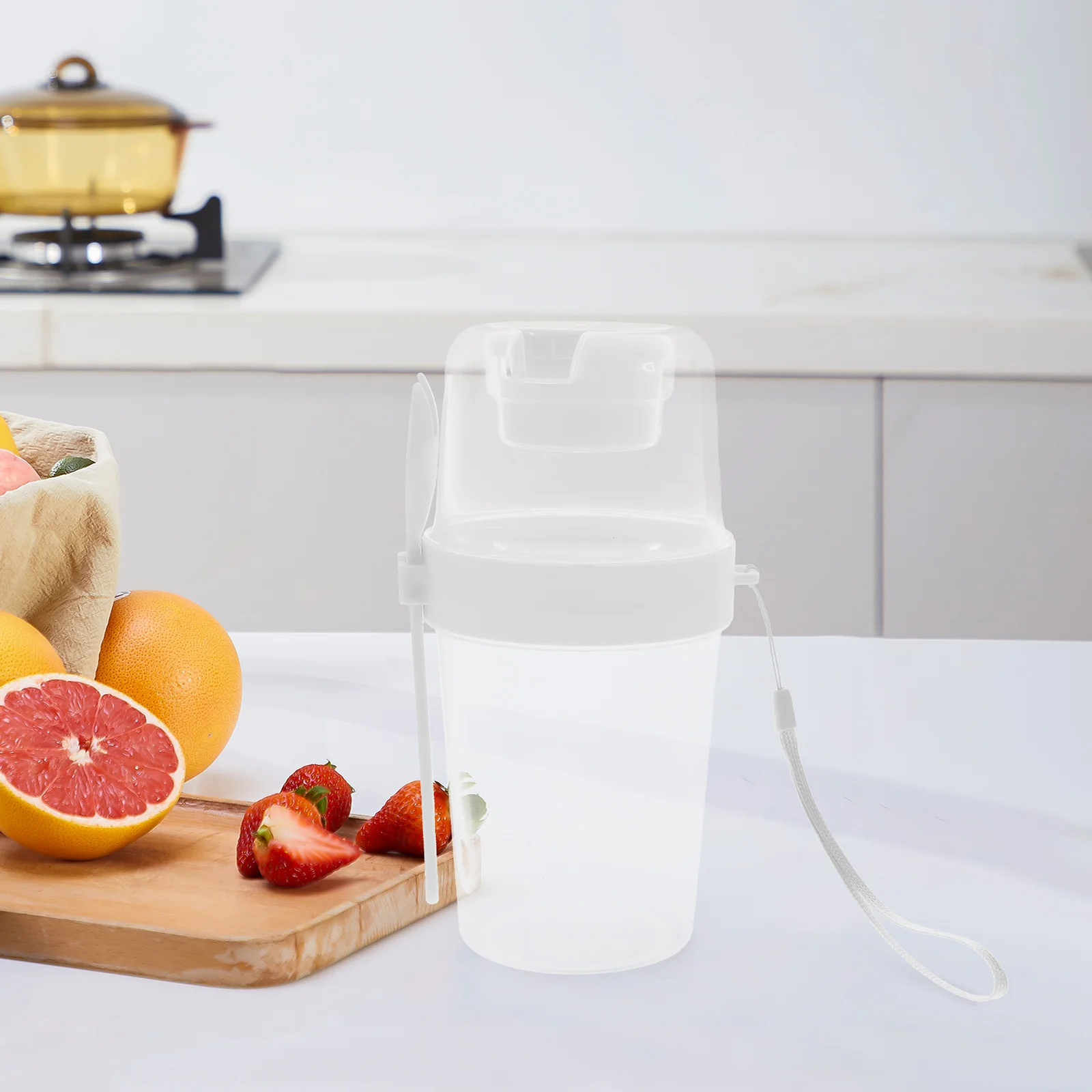 

1 set Portable Salad Cup Double Layer Leak-Proof Food For Overnight Oats Storage Meal Prep Large Capacity Seal Set Yogurt Milk