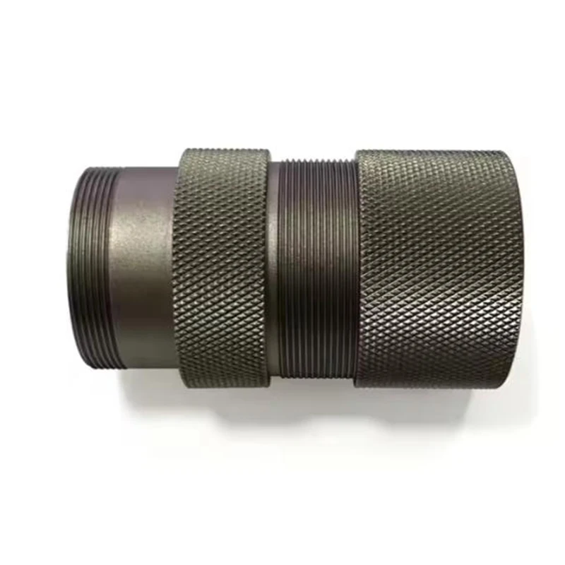 CNC Machining Service: Custom Anodized Aluminum knurling process for turning parts