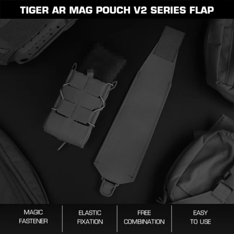 

Tiger style AR quick release magazine V2 series flip cover, elastic fixation, can be combined and matched