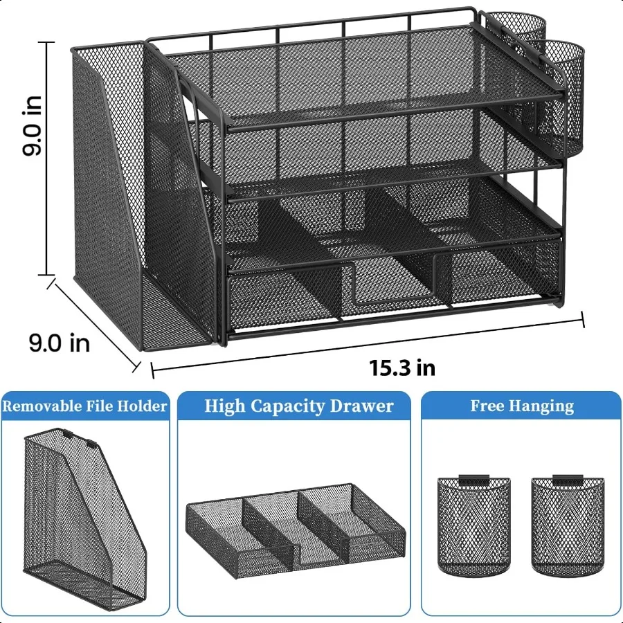 Настольные органайзеры и аксессуары Настольные аксессуары и органайзеры для рабочих мест для офисных принадлежностей Органайзер для файлов Ящик для стола Organi