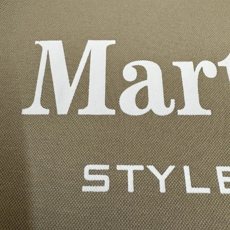 مارتين روز رسالة مطبوعة قصيرة الأكمام تي شيرت عادية تنوعا قميص بولو الرجال النساء عالية الجودة الكاكي القطن التلبيب تي شيرت