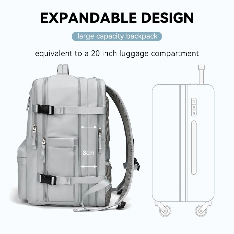 Imagem -03 - Bolsas de Viagem Expansíveis de Grande Capacidade para Homens Mochilas Escolares Impermeáveis Mochilas Novas Meninos e Meninas Mochilas para Laptop 16 Polegada