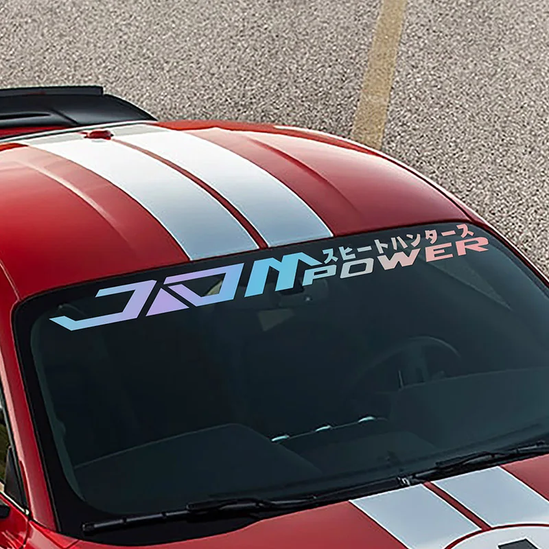 JDM Windshield Car Decoration Stickers Vinyl Waterproof Non-fading Large size Personalized Japanese Racing Decals