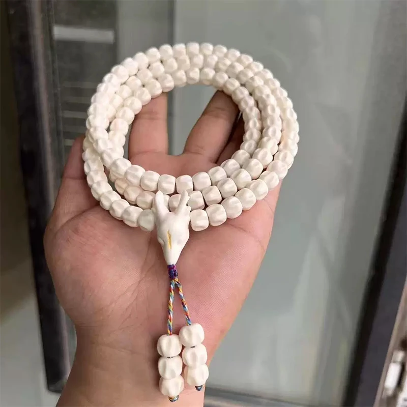 

Tibetan Mala Buckhorn Buddhist Prayer 108 Beads Buddhist Prayer Rosary Beads