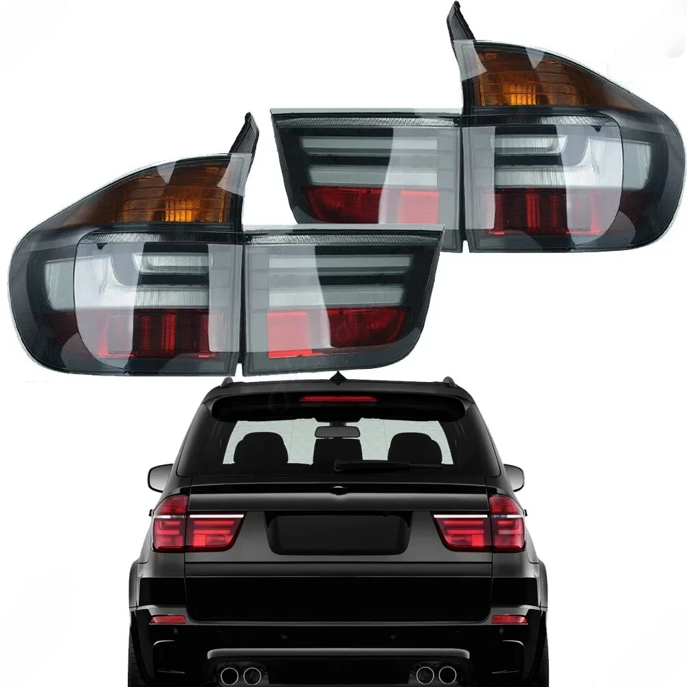 FOR 2007 2008 2009 2010 11-2013 X5 E70 brake lights, retrofitted new LED service brake rear taillight assembly，backup light