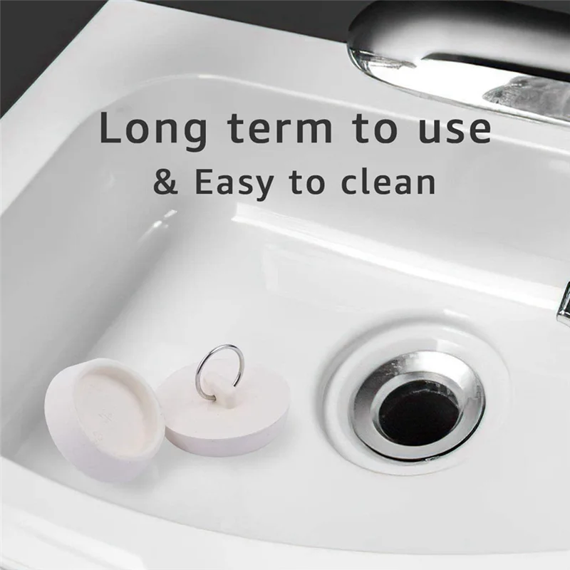 PORK-1 7/8 дюймов, белая резиновая пробка для ванны, пробка для сливной трубы, пробка для раковины, пробка для воды